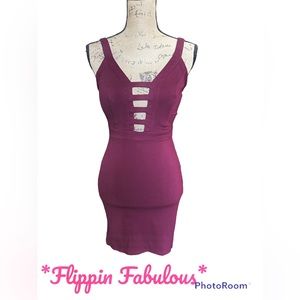 Haute Monde~Maroon bodycon Night Out dress size small